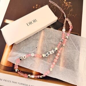 Dior Phone Charm With Beads Brand New